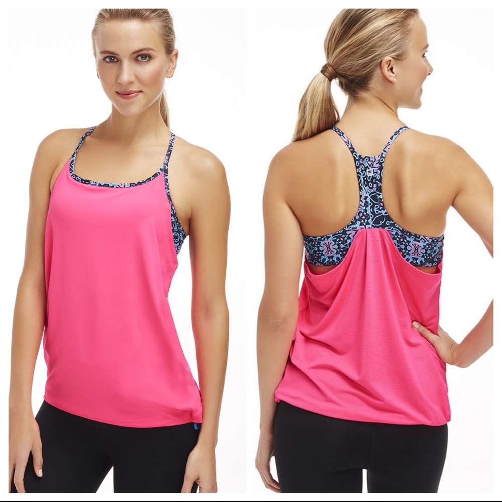 NWT Fabletics Pink Norwalk Tank Sz S